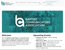 Tablet Screenshot of baptistcommunicators.org
